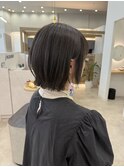 くびれボブ/アッシュグレー/大人可愛い