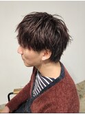 マッシュウルフシャドウパーマ波巻きツイストスパイラルパーマ