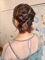 アパカバール 鳳店(Apa kabar)&nbsp;ボブスタイルでも可愛く＊タイトアレンジ