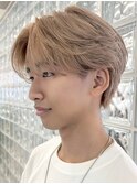 渋谷メンズカラーミルクティーベージュブラウンブリーチカラー◆