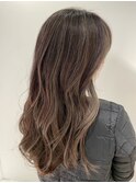 白髪ぼかし×地毛ハイライト×ロング
