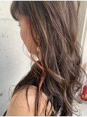 Lien☆美髪ナチュラルブランジュオレンジイヤリングカラー立川