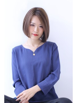 オーロ 宝塚店(ORO) 小顔ボブ抜け感アンニュイかき上げ切りっぱなしボブルフグラボブ