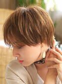 【KAINO】大人かわいい前下り耳かけショートトランクスヘア♪