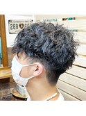 前下がり×マッシュ×スパイラルパーマ