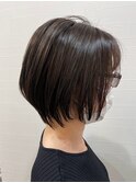 大人の艶感/ステップボーンカット/カーキベージュ/20代30代40代