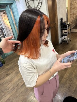 ニコ(nico...) インナーオレンジボブ