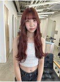 ブリーチなしWカラーで作るピンクブラウン♪