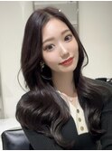 小岩ブリーチなしラベンダーグレージュ韓国レイヤーカット