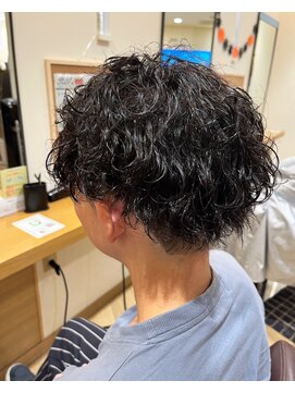 ラファンス 栗林店(LaFENCE) スパイラルパーマ/波巻パーマ/黒髪/メンズパーマ/ニュアンス