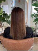 ハイライトダメージにも可能な縮毛矯正ストレートパーマ