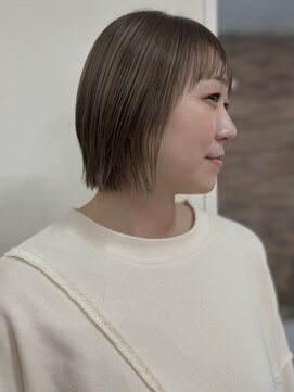 ヘアメイク シンズ ヤシマ(Hair Make SHIN'S YASHIMA) タッセルボブ/小顔カット/アッシュベージュ/高松