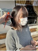 ホワイトベージュフェイスフレーミングケアブリーチダブルカラー