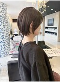 白髪ぼかし/丸みショート/グレージュカラー/30代40代50代