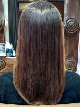 ハーシーバイアポロ 相模大野(HERSHE by apollo) x髪質改善/ホワイトグレージュ/レイヤーカット/チェリーブラウン