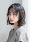 ナチュラルボブミニウルフチェリーブラウン20代30代40代50代