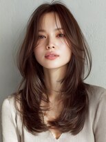 ルービック 奈良(Rubik's)&nbsp;レディース韓国レイヤーナチュラル小顔ミディアム、ロング