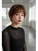 大人可愛い20代30代40代小顔カットひし形丸みハンサムショート