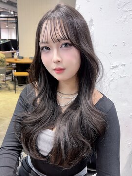 アルバム 池袋(ALBUM) ロング前髪カット顔周りレイヤー韓国ヘア_F21237