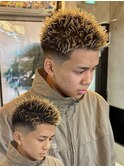 立体感が欲しい方は根元を残す◎スパイキーショート ブリーチ