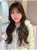 ブリーチなしオリーブカラー/顔まわりレイヤー