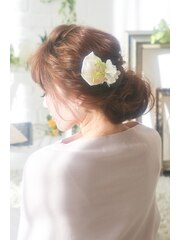 結婚式☆二次会★ねじふわシニヨンヘアセット