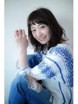 ルタ(LuTa by siesta&LiCO) グレージュ ひし形シルエット ロブ エアリー