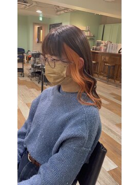 ラべリー 池袋(LOVELEY) シアーオレンジ　ヘアカラー池袋