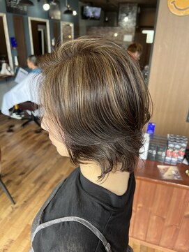 ロイズ ヘアデザイン アンド スパ(LOES) 白髪ぼかしハイライトシルバーベージュ