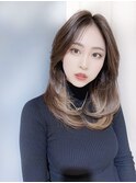 茨木/20代30代40代センターパート韓国風レイヤーセミロング