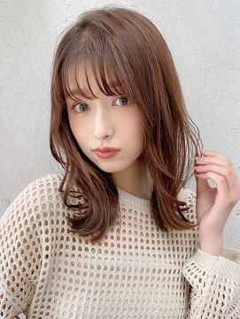 エトラ 渋谷店(etora) 前髪 ネビージュ ボブルフ 黒髪 ワンレン 小顔 "