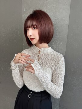 ロンドローズ 名古屋(Lond damaskRose) 顔周り ダブルカラー 名駅 ブリーチ 髪質改善 ボブ 韓国258