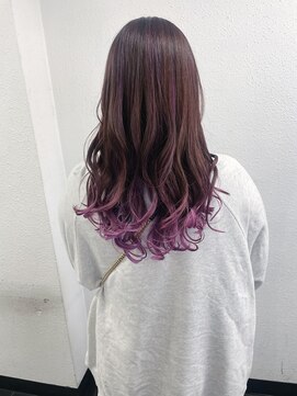 ジェナ(Jena) バレイヤージュのパープルカラー