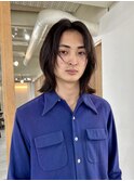 =メンズボブ/ダークアッシュ/ニュアンスパーマ／MAN’S HAIR
