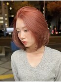 レイヤーボブ/オレンジブラウン