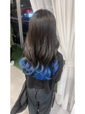 裾カラーでブルーブルー◎