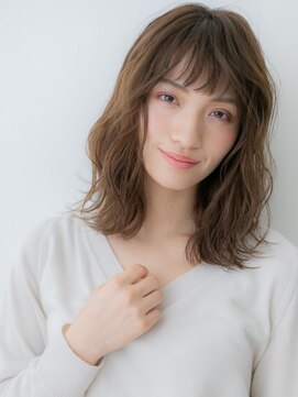 カバーヘア ブリス 北浦和(COVER HAIR bliss) ココアブラウンプードルパーマ抜け感ミディアムX北浦和20代30代