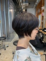 アルトル 池袋2nd(altru)&nbsp;◇大人40代50代60代ショートボブ丸みショート白髪ぼかし