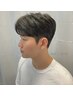 韓国風カット+ポイントパーマ