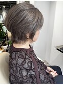 白髪ぼかしショートウルフハイライトカラーヘッドスパ