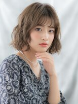ドクターズサロン LAB 小山店 ミルクティーアッシュニュアンスパーマ小顔ボブu小山20代30代