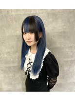 ディア(.eer) ブロックデザインカラー/緑に色落ちしないブルー
