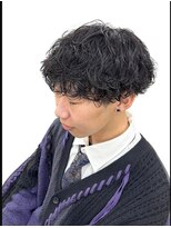ビカム 名駅EAST(become) 波巻きスパイラルパーマ×大人の刈り上げメンズマッシュ