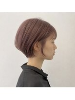 アンリエラ(Unliera)&nbsp;ショートボブ/ダブルカラー/ピンクベージュ/松山市美容室