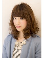 ハナブサ 田上店(HANABUSA)&nbsp;大人かわいい簡単スタイリング小顔カールふわミディ