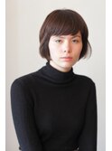 ショートバングが効いてる大人ボブ
