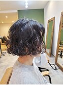 ボブ×パーマ