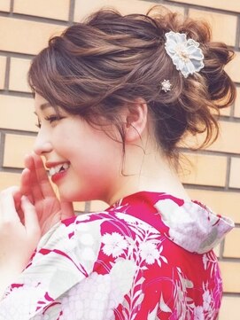 リディア 新宿東口店(Rydia) 大人かわいいカールアップスタイル 浴衣ヘア 早朝ヘアセット