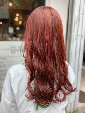 マイロ(MYRO) 【MYRO】ゆるふわロング×コーラルピンク