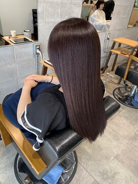 ソフ(sof) 髪質改善カラー×ラベンダーベージュ